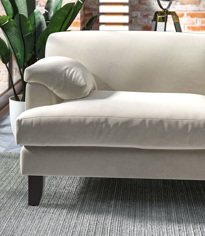 Harrow Chenille FR Fabric / Ecru