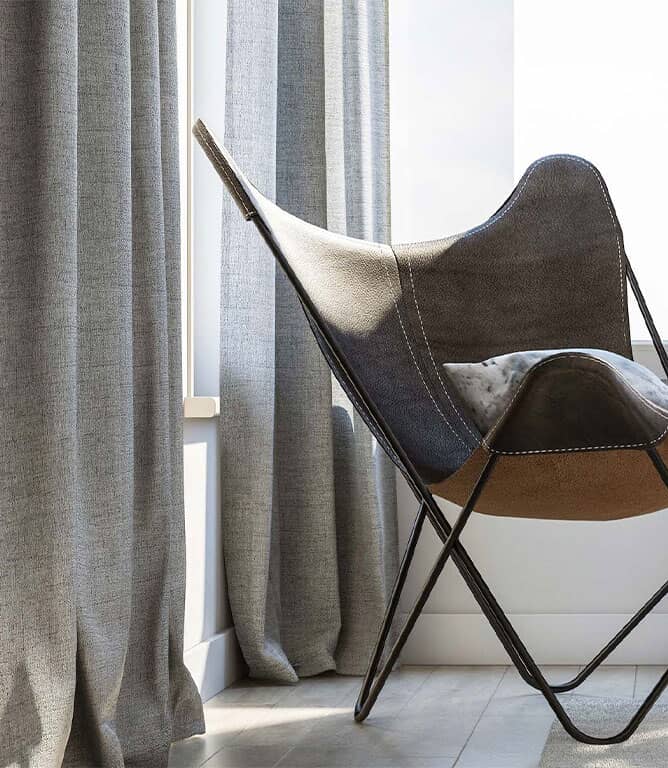 Ascot Blackout FR Fabric / Ash