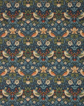 William Morris  Strawberry Thief Fabric / Indigo