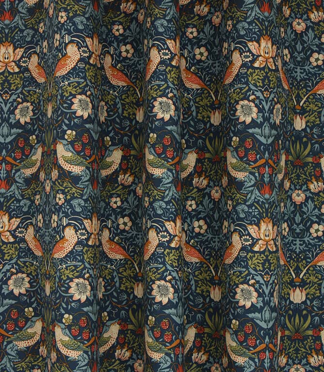 William Morris  Strawberry Thief Fabric / Indigo