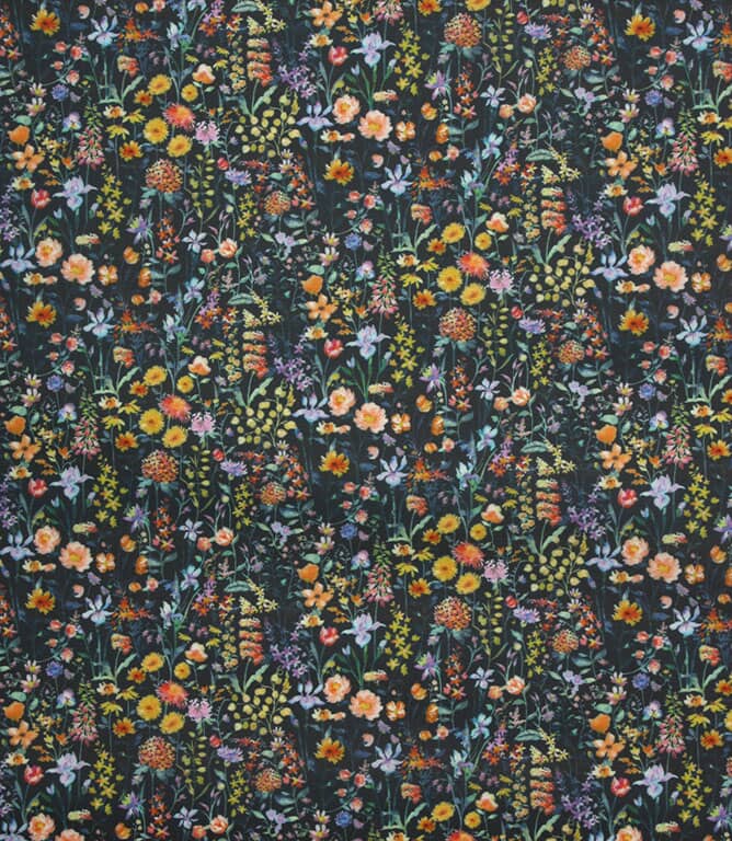 Prado De Flores Lomond Fabric / Papaya / Indigo