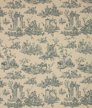 French Toile Linen Fabric
