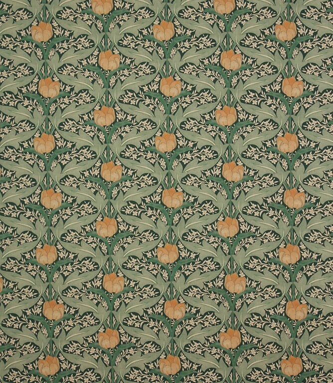 Green Tulip Deco Fabric