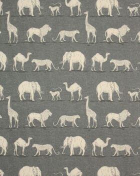 iLiv Prairie Animals Fabric / Lead