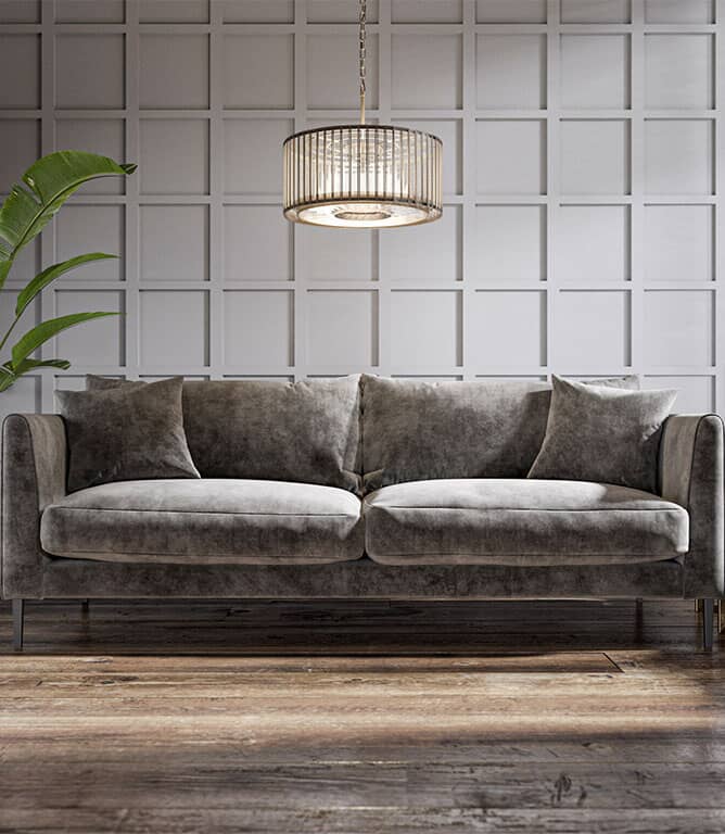 JF Vintage Velvet FR Fabric / Cement