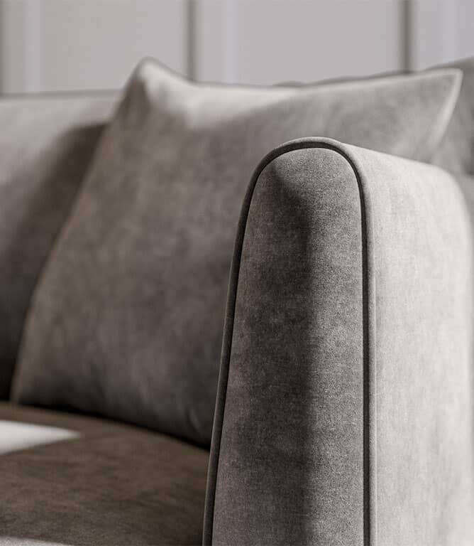 JF Vintage Velvet FR Fabric / Cement