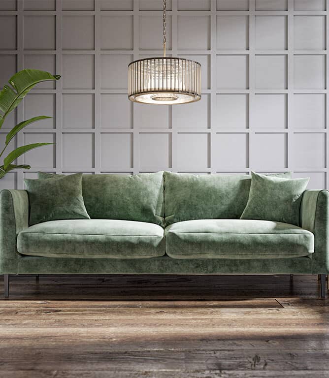 JF Vintage Velvet FR Fabric / Seaglass