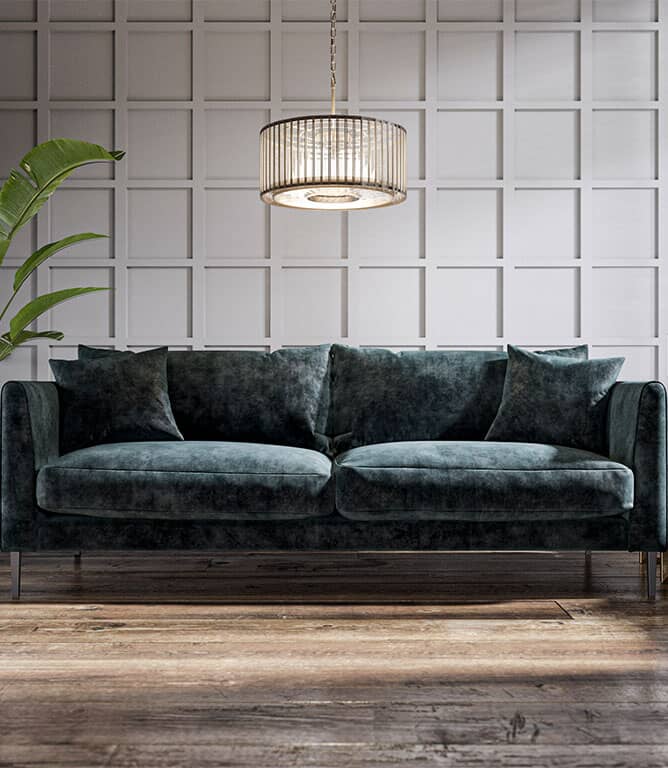 JF Vintage Velvet FR Fabric / Ocean