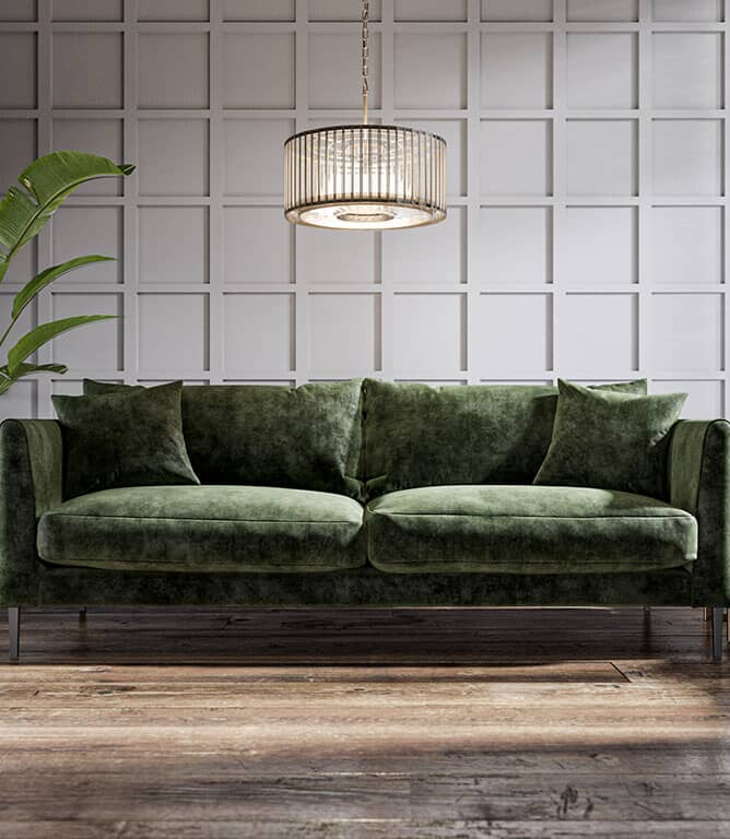 JF Vintage Velvet FR Fabric / Conifer