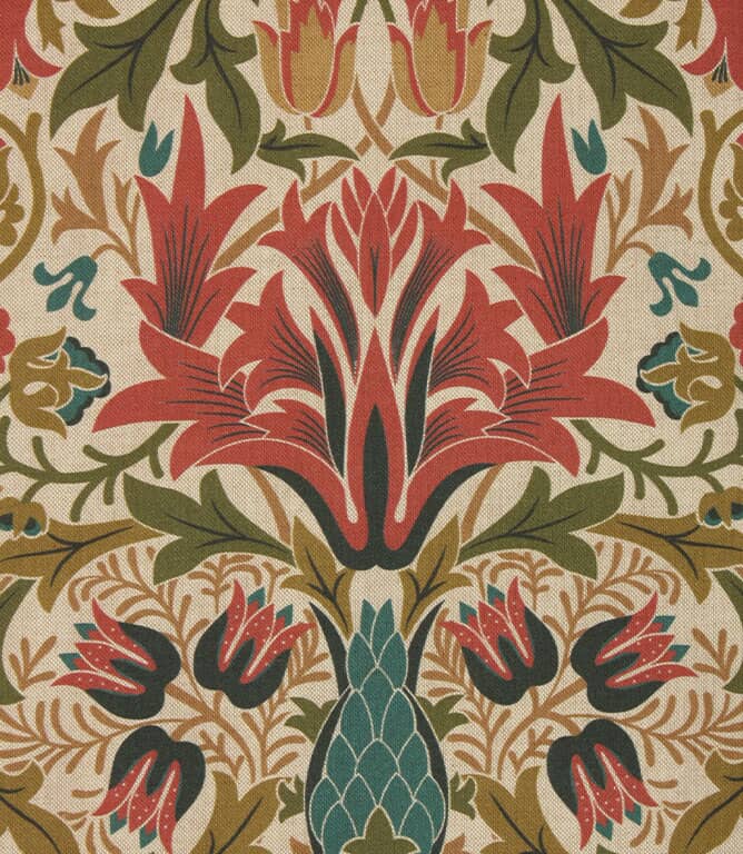 Woodchester Fabric / Indigo / Terracotta