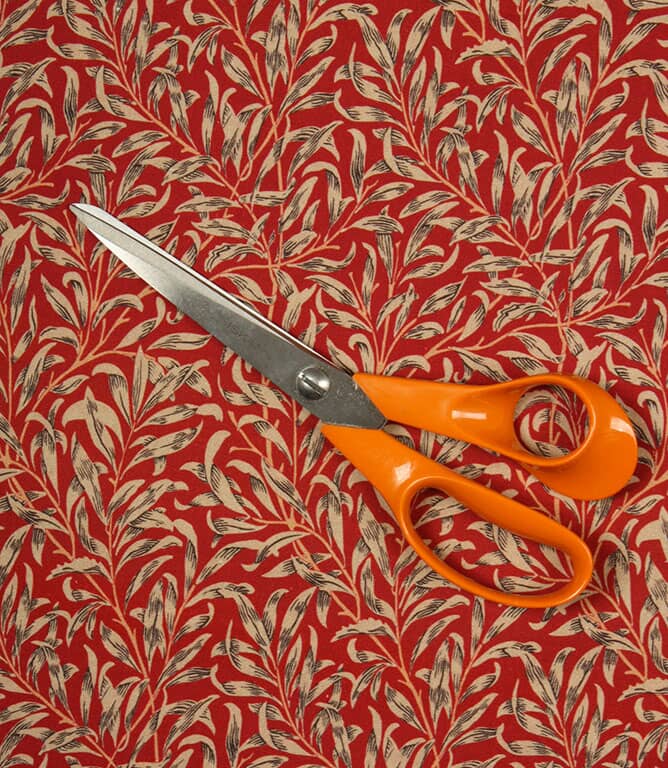William Morris  Willow Bough Fabric / Crimson