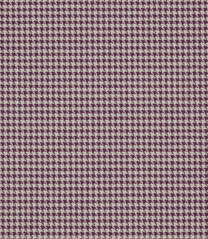 Houndstooth FR  Fabric / Mulberry