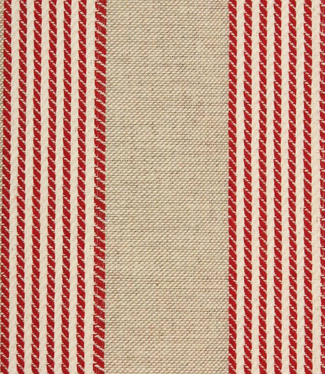 Ludlow Stripe Fabric / Red