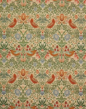 William Morris  Strawberry Thief Tapestry Fabric / Natural