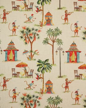 Monkey School Fabric / Multi
