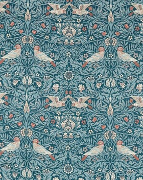 Morris & Co Bird Tapestry Fabric / Webb's Blue
