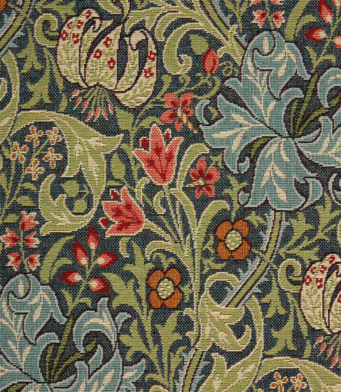 William Morris  Golden Lily Tapestry Fabric / Multi
