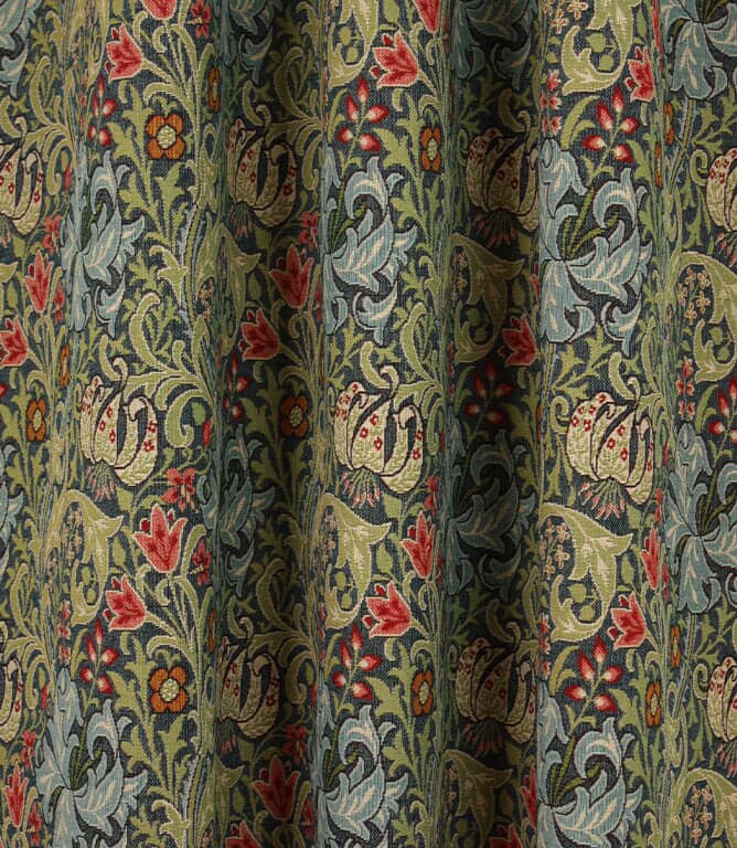 William Morris  Golden Lily Tapestry Fabric / Multi