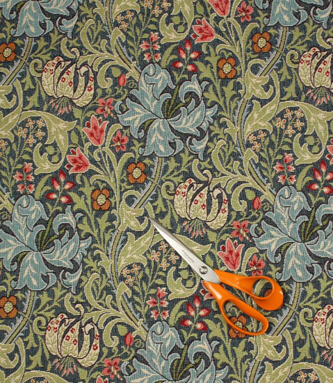 William Morris  Golden Lily Tapestry Fabric / Multi
