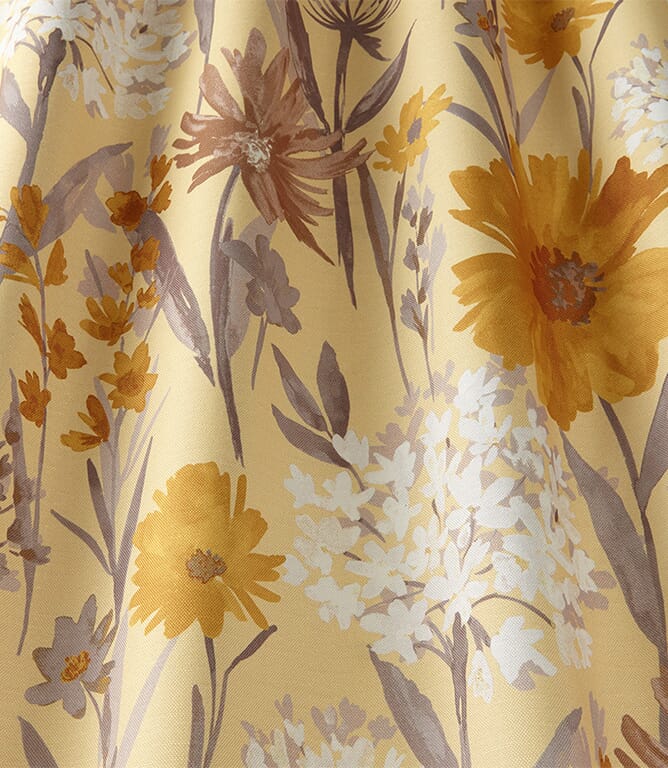 Fleur FR Upholstery Fabric / Ochre