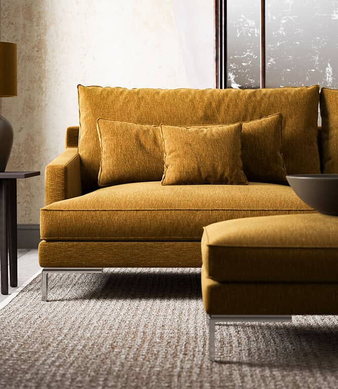 Ripley Chenille FR Fabric / Ochre