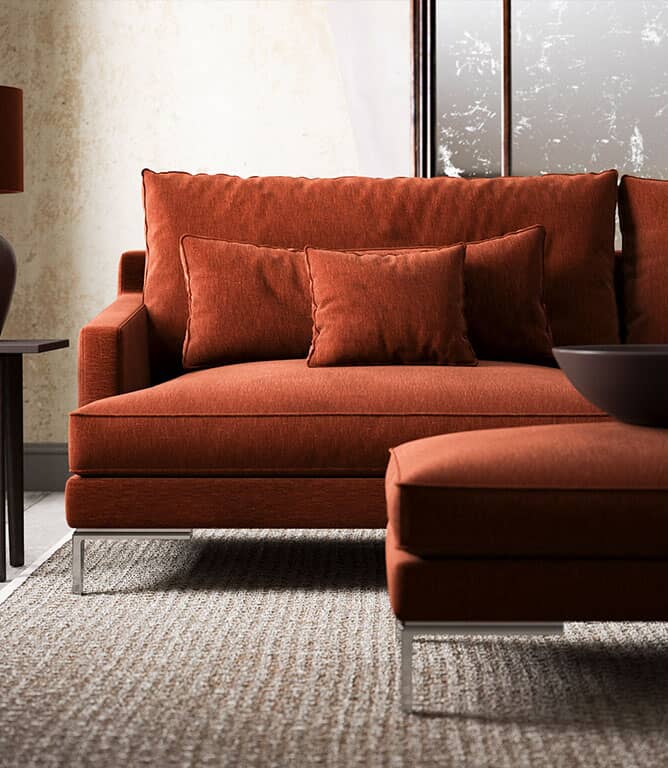 Ripley Chenille FR Fabric / Brick