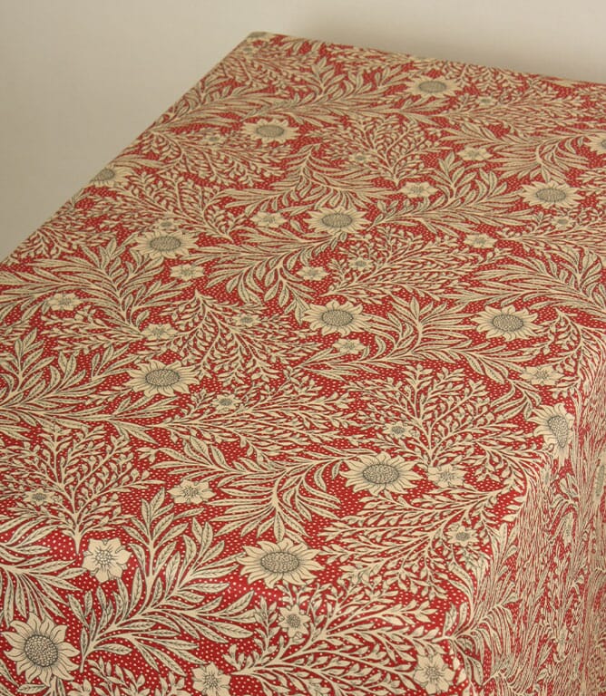 Saltram Floral PVC Fabric / Red | Just Fabrics