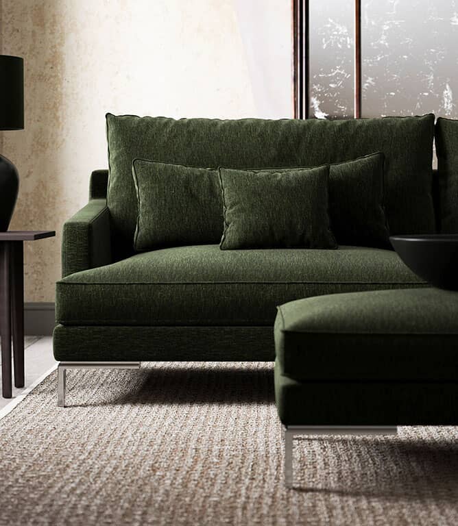 Ripley Chenille FR Fabric / Fern