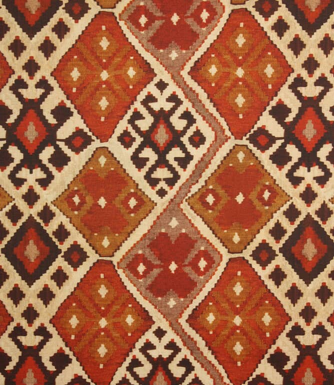 JF Kilim Acrylic Tablecloth Fabric / Rust