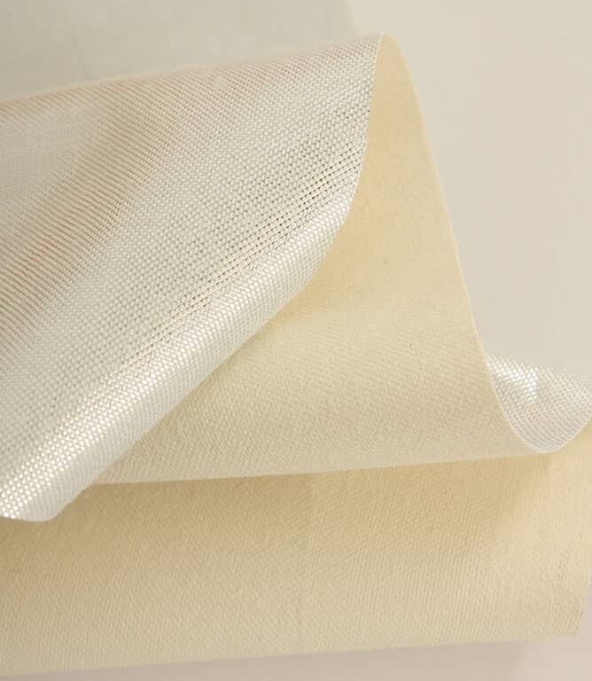 Superior Thermal Energy Reflecting Lining Fabric / Pale Ivory / Silver