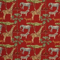 Katavi Tapestry Fabric / Red