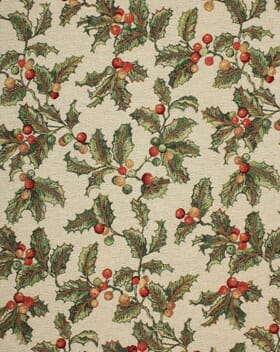 Holly Tapestry Fabric / Green