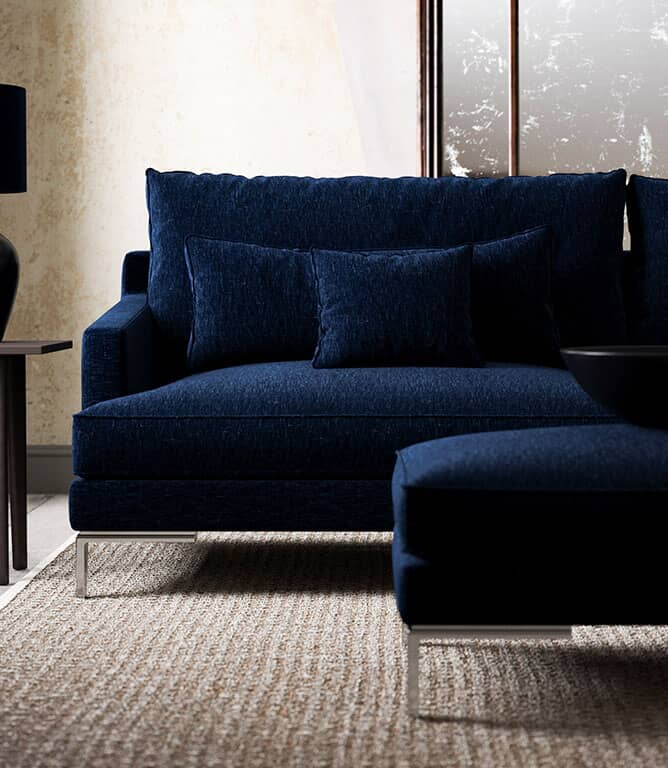 Ripley Chenille FR Fabric / Denim