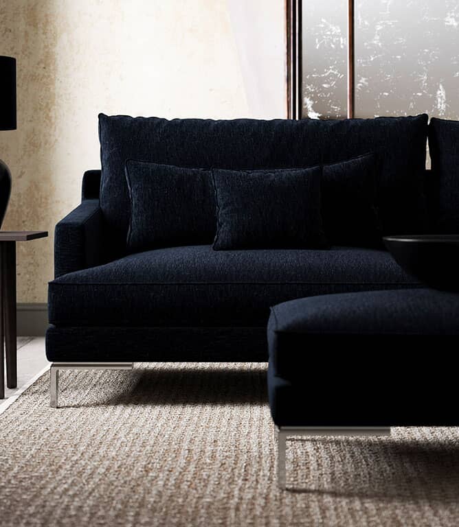 Ripley Chenille FR Fabric / Midnight