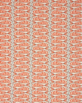 Cornish Sardines Fabric / Orange