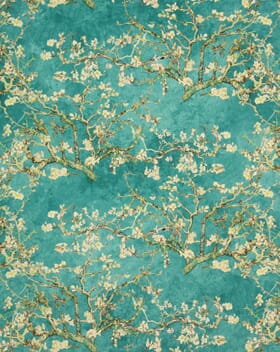 Almond Blossom Fabric / Blue
