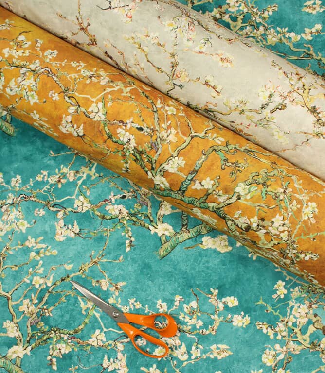 Almond Blossom Fabric / Blue