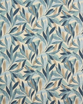 Island Leaves Fabric / Ashley Blue