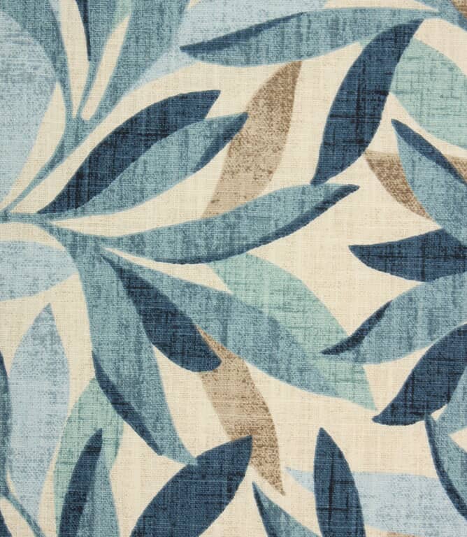 Island Leaves Fabric / Ashley Blue