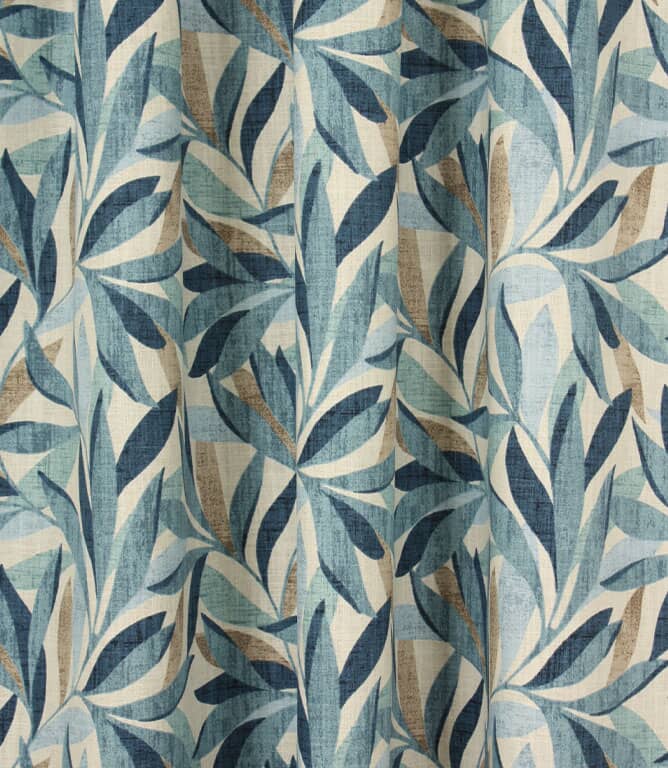 Island Leaves Fabric / Ashley Blue