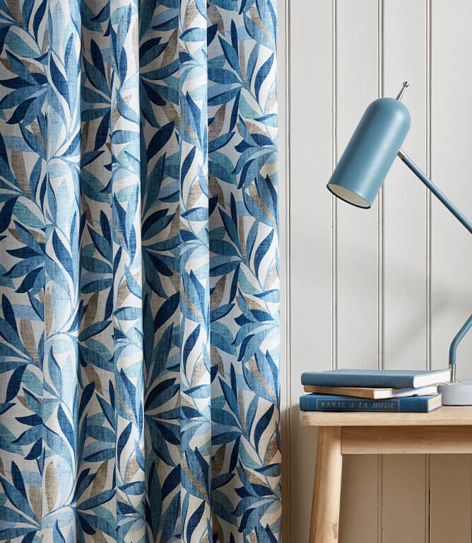 Island Leaves Fabric / Ashley Blue
