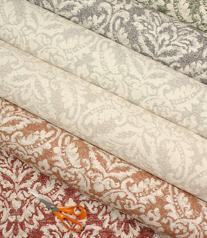 Hester Damask Fabric / Mint