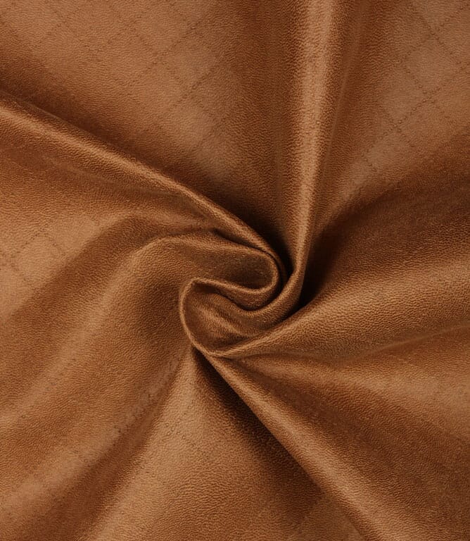 Trellis Faux Leather FR Fabric / Tan