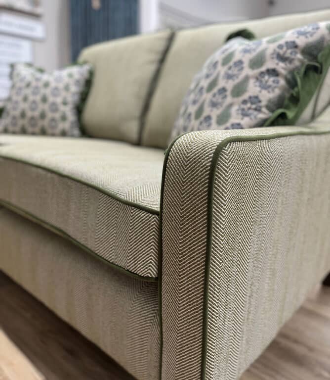 Charlbury Herringbone Fabric / Matcha