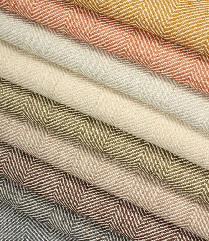 Charlbury Herringbone Fabric / Terracotta