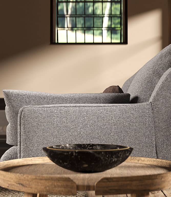 Bramley FR Fabric / Zinc