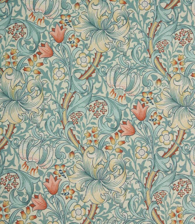 William Morris  Golden Lily Outdoor Fabric / Cornflower