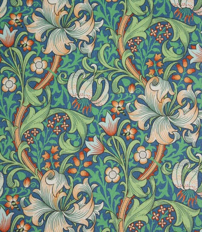 William Morris  Golden Lily Outdoor Fabric / French Blue