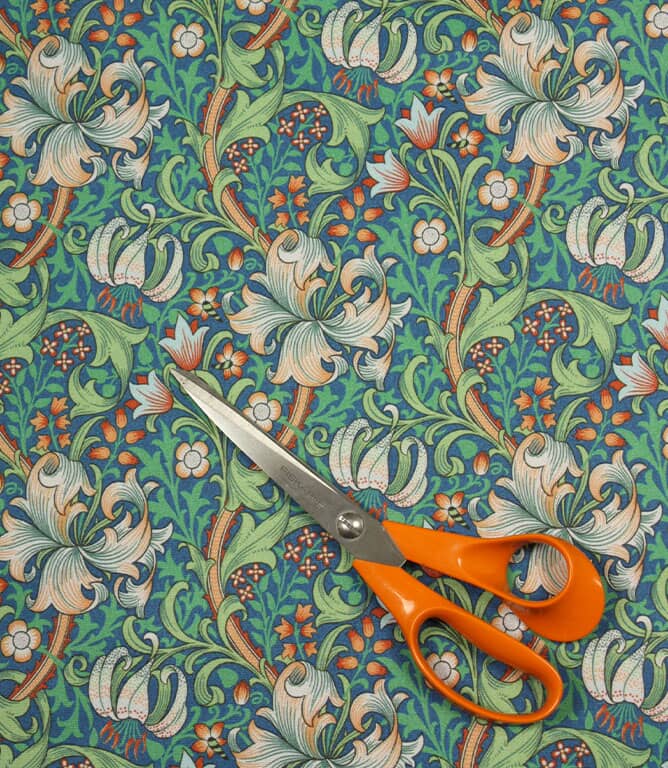William Morris  Golden Lily Outdoor Fabric / French Blue