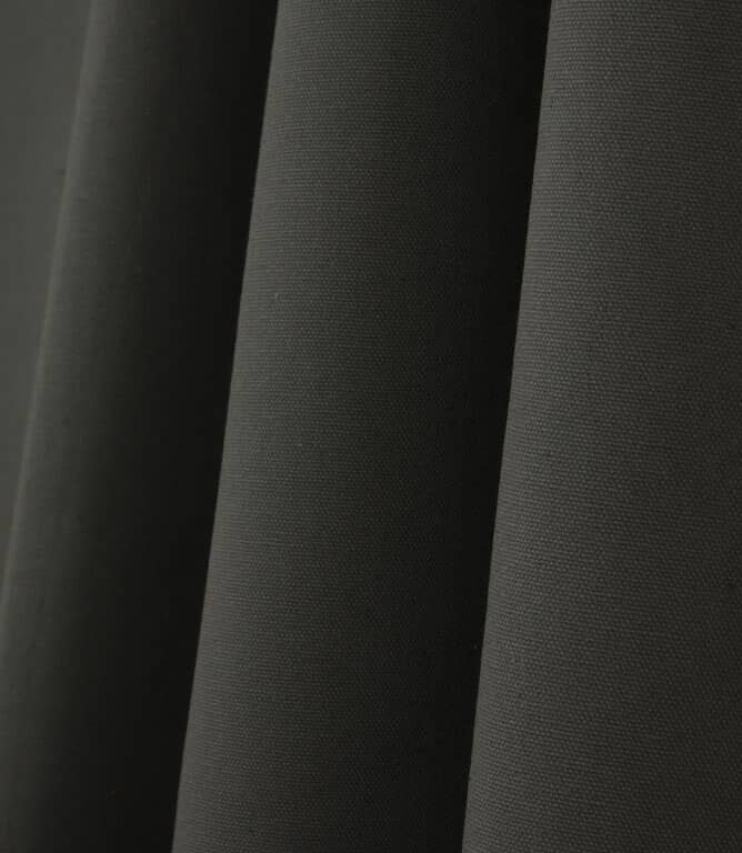 Washed Cotton Canvas Fabric / Dark Grey